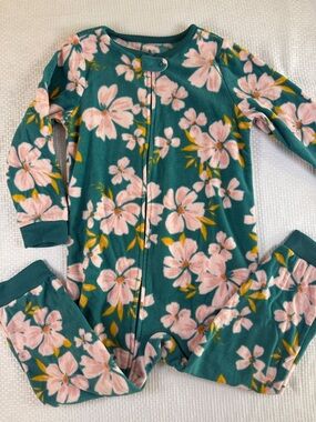 CARTERS Footless Fleece Floral Sleeper | 4T